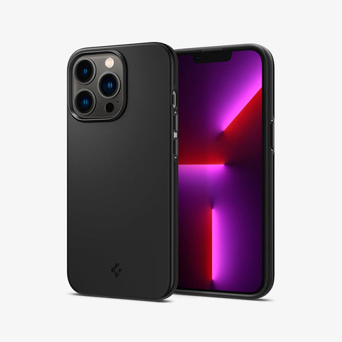 ACS03674 - iPhone 13 Pro Max Case Thin Fit in black showing the back
